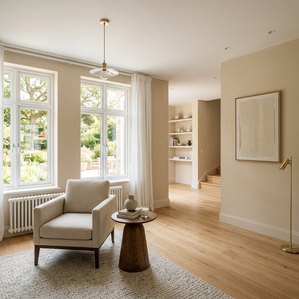 Renovierter Wohnraum nach Fertigstellung